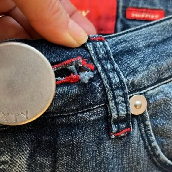 Miss Sixty Vintage Y2K Snuffles Denim Straight Leg Jeans Sz 27 - Picture 12 of 13